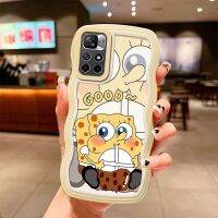 【Ready】? SpongeBob Redmi note11 mobile phone case for men and women new note11pro ultra-thin cartoon matte wavy edge l