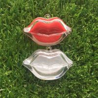 50Pcs Empty Lip Balm Sub Jar Mini 2G Clear Lip Shape Rouge Refillable คอนเทนเนอร์เครื่องสำอางลิปสติกอายแชโดว์แป้ง /Blusher Case