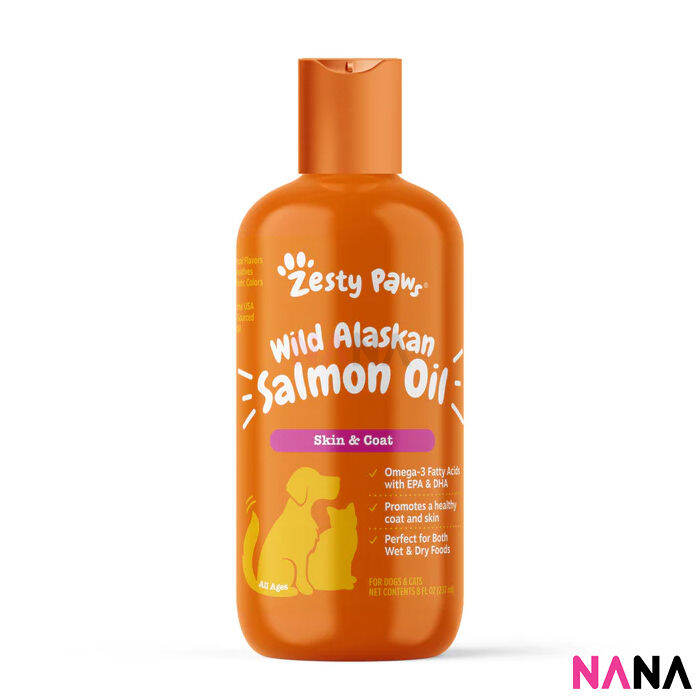 Zesty Paws Pure Wild Alaskan Salmon Oil for Cats and Dogs Skin Health