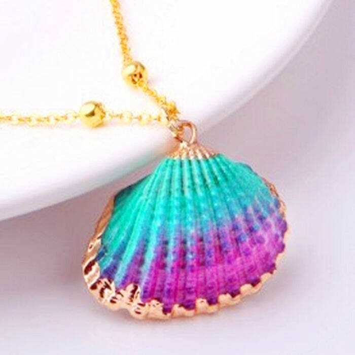 new-creative-retro-conch-pendant-necklace-striped-scallop-necklace-stall-night-market-tourist-attraction-souvenirs-in2h