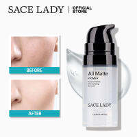 SACE LADY ไพรเมอร์ Face Primer ผลิตภัณฑ์เตรียมผิวก่อนลงรองพื้น 12ml Oil-Control แบบด้าน Facial Make Up รูขุมขนมองไม่เห็นเครื่องสำอางค์ ริ้วรอยและรอยย่น โลชั่