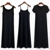 Maternity Dress for Women Modal Dress Womens 2021 Summer New Dress with Cotton Bottoming Black Vest Dress