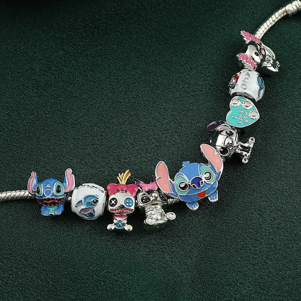 Disney Charm Bracelet Lilo and Stitch Jewelry for Women Kids I Love You  Bracelet Bestfriend Gift