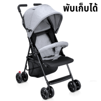 รถเข็นเด็ก เข็นหน้า-หลัง ปรับ 3 ระดับ นั่ง/เอน/นอน 170 องศา Baby trolley รับน้ำหนักได้มากถึง 50 kg โครงเหล็ก SGS Foldable baby stroller Genzz