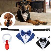 ▫ Cute Dog Tuxedo Suit Bandana Set Comfortable Dog Prince Wedding Bow Tie Shirt Formal Party Attire Fashion Pet Accessories