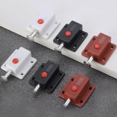 1Pcs Plastic Spring Bolt Door Bolt For Cabinet Doors and Windows Automatic Spring Bolt Furniture Hardware Accessories