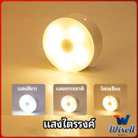 Wisell โคมไฟหัวเตียง 0.6w LED โคมไฟ ยึดผนังด้วยแม่เหล็ก ชาร์จ LED Button night light สปอตสินค้า