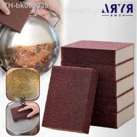 ﹍☌❈ Magic Sponge Eraser Descaling Emery Cleaning Brush Silicon Carbide Descaling Cleaning Brush Stove Top Pot Kitchen Tool Accessory