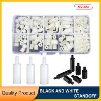 M2 M2 M2 5 M3 M4 Hex nilon dukungan Set Gasket hitam dan putih kolom plastik PCB Motherboard baut jarak sekrup mur bermacam-macam Kit