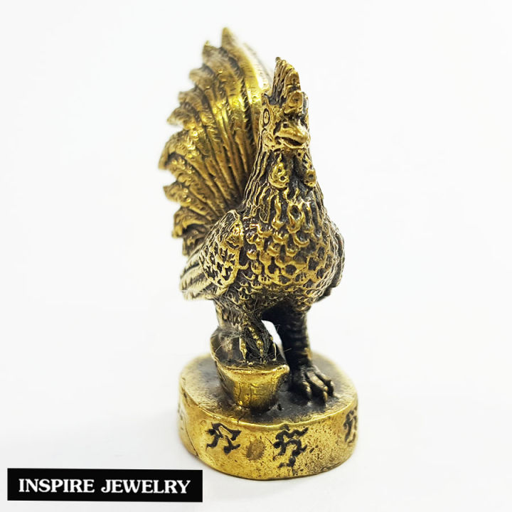 inspire-jewelry-ไก่เหยีบก้อนทอง-ทองเหลือง-จิ๋ว-2cm-นำโชค-ร่ำรวย