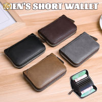 POS Men  S Organ Card Package ใหม่ Retro Multifunctional Zipper ID Package Driver  S License Card Holder 【 Fast Delivery】