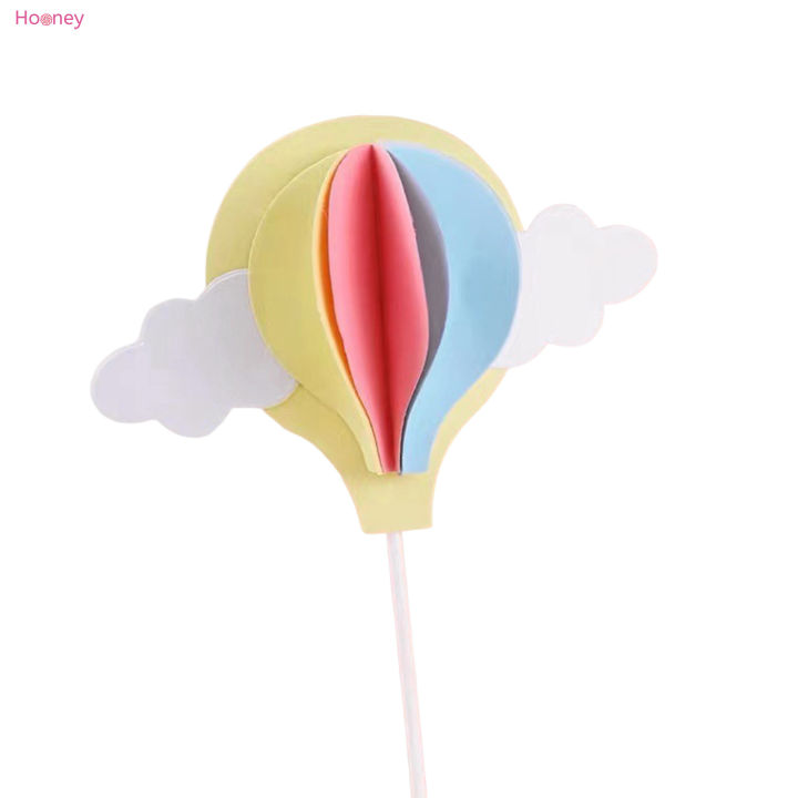 hooney-เค้กสายรุ้งรูปเมฆสีสันสดใสสัญลักษณ์แทรกโต๊ะขนมหวาน3มิติสำหรับของขวัญปีใหม่ของ-kado-ulang-tahun