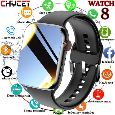 ZZOOI IWO Smart Watch Series 8 Smartwatch Men Women Sports Bluetooth Call Watches Heart Rate Fitness Tracker Clock 1.93 Inch HD Screen