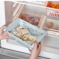 Kitchen Fruit Food Storage Box Plastic Clear Fridge Organizer Slide Under Shelf Drawer Box Rack Holder Refrigerator Drawer