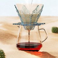 Snowflake Coffee Filter Cup V 60 Hand Punch Coffee Filter Plastic Funnel Folding Cup Coffee Hand Punch Pot