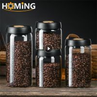 【LZ】❅  Frasco De Vidro Selado A Vácuo recipiente Hermético Recipiente De Alimento Garrafas De Armazenamento Grãos De Café Tanque De Chá Casa Criativa Cozinha Cozinha