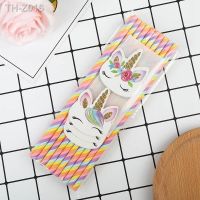 ❁▪ 20pcs/set Straws Unicorn Rainbow Party Tableware Drinking Straws Kids Birthday/Wedding/Pool Party Decoration Supplies