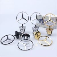 ฝากระโปรงหน้าติดโลโก้แนวตั้งสำหรับ Mercedes Benz W210 W220 W212 W221 W204ป้ายสีทองสีดำเงิน