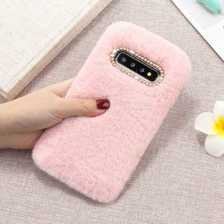 faux-fur-shockproof-phone-case-for-samsung-galaxy-s21-s20-ultra-5g-s9-plus-s10-s8-luxury-diamond-warm-furry-soft-silicone-cover