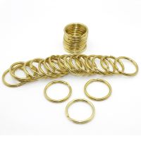 【YF】 5pcs Solid Brass Split Rings Double Loop Keyring 10-35mm Keychain Keys Holder Leather Craft hardware