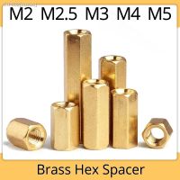 △ M2 M2.5 M3 M4 M5 Stud Mount Brass Hex Spacer Board Pillar Hexagon Thread PCB Motherboard Nut Hollow Column Standoff Bolt Screw