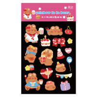 50setslot Kawaii Stationery Stickers Rainbow Bear Diary Planner Decorative Mobile Sticker Scrapbooking DIY Craft Sticker