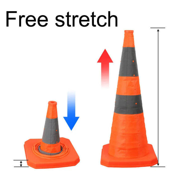 70cm Height Collapsible Traffic Cones Multi Purpose Safety Cone Soft