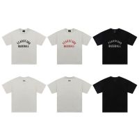 FEAR OF GOD FOG Season 7 Main Line Letter Flocking Print High Street Fashion Brand Short Sleeve T-Shirt