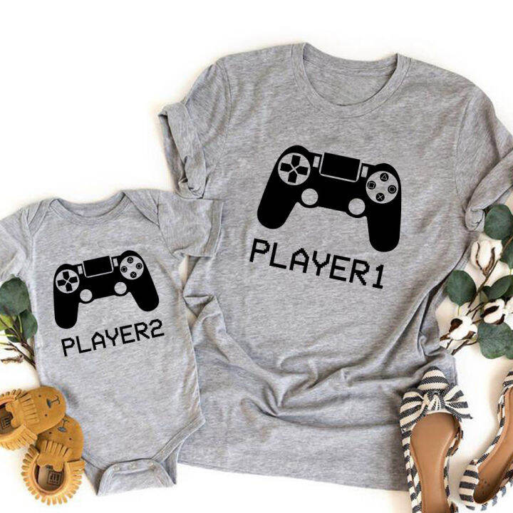 in-stock-player1-player2-video-game-เสื้อแม่ลูกเสื้อแขนสั้นหน้าร้อน-2022-สไตล์ยุโรปและอเมริกา