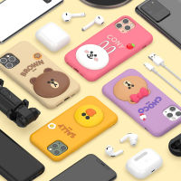 Line Friends Silicone Mobile Phone Case Crash Proof Brown Cony Sally Cover for 13 12