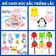 Đồ chơi lật đật xúc xắc lục lạc trống cầm tay cho bé an toàn dễ thương