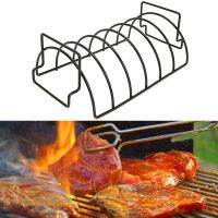 1PC BQ Grill Steak Holder Non-Stick Metal Wire Stand B Roasting Rib Rack Kitchen Utensils Travel Camping Barbecue Tool Accessory