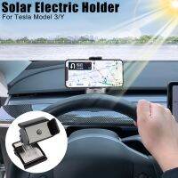 yonggax For 4.0-7.2 inch Smart Phone 360 Degrees Rotating For Tesla Model 3 Model Y Solar Powered Bracket Car Mobile Phone Holder