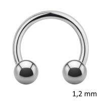 1 Pair Stainless Steel Circular Barbell Piercing or1 คู่ จิวCBB ใส่ปากใส่หูใใส่จมูก 1.2x12x3 mm