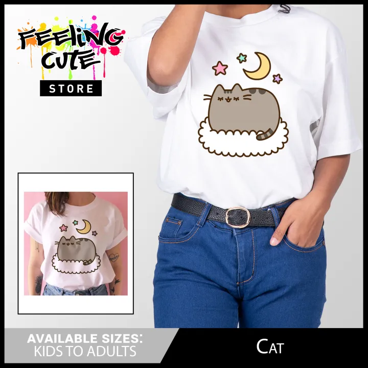 Pusheen The Cat Korea Pusheen the cat loves animal print t shirt women
