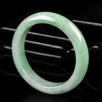 Natural Burmese Emerald Light Green 54mm-64mm celet Elegant Princess Jewelry Best Gift for Mom and Girlfriend