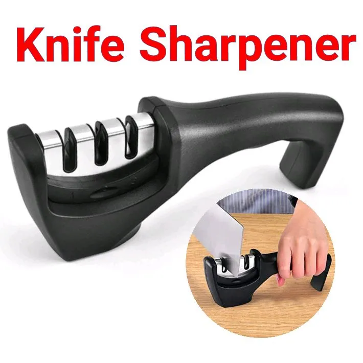 Knife Sharpener Professional Ceramic Tungsten Kitchen Sharpening System 3  Stage