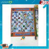 [ โปรโมชั่นสุดคุ้ม ลด 30% ] ?เกมส์งู ขนาดใหญ่ 80×65 cm. Snake &amp; Ladders Mat Game .ของเล่นเสริมทักษะ เกมฝึกสมอง.