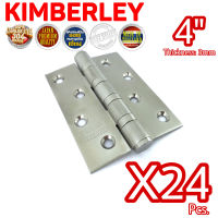 KIMBERLEY บานพับประตู บานพับหน้าต่าง สแตนเลสแท้ NO.919-4x3 -3mm SS รุ่นแกนใหญ่แหวนใหญ่ (JAPAN QUALITY)(24 ชิ้น)