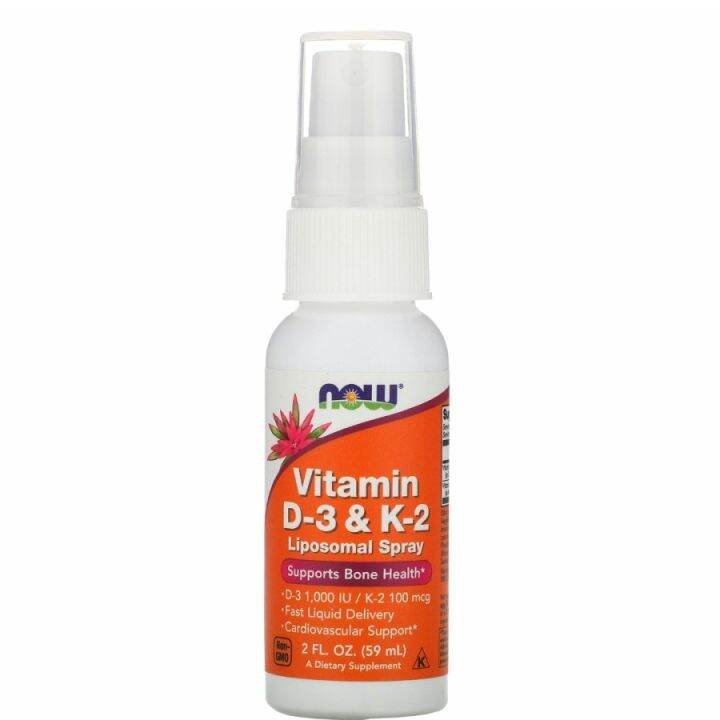 Now Foods Vitamin D3 & K2 Liposomal Spray 59 ml Lazada Indonesia