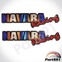 สติ๊กเกอร์ NAVARA Racing ลายไทเทเนี่ยม ติดท้ายกระบะ 1 ชุดมี 2 แผ่น