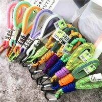 [HOT HUIQKKJKUIO 556] 10PCS Luxury Braided Lanyard Fluorescent Keychain Lanyard For Keys Universal Ornaments For Bags Rope Pendant Phone Charm