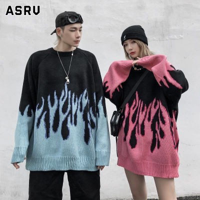 ASRV เสื้อกันหนาว ผช เสื้อกันหนาว ผู้ชาย สเวตเตอร์ชาย sweaters for men เสื้อสเวตเตอร์ถักผู้ชายเสื้อกันหนาวสไตล์ฮิปฮอปผ้าแจ็คการ์ดแบบย้อนยุคเสื้อสวมหัวเสื้อหนาวชายเสื้อไหมพรมชาย sweaters for men