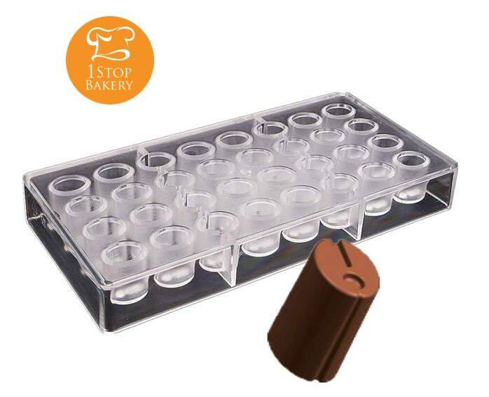 ttm-poly-pc1766-cylinder-chocolate-mold-nr-32-พิมพ์ช็อกโกแลตทรงกระบอก