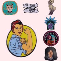 【YF】 Female Enamel Pins Custom Punk Feminist Brooches Luxury Lapel Badges Fashion Jewelry Gifts