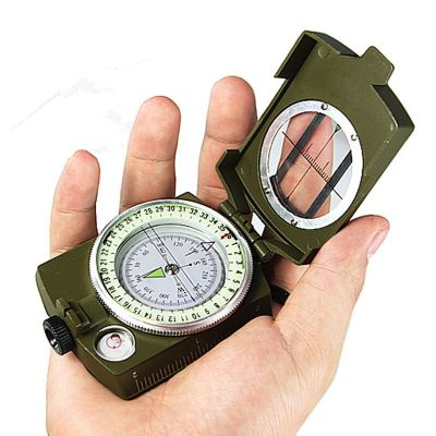 ‘；【-【 Waterproof High Precision Compass Outdoor Gadget Sports Hiking Mountaineering Professional Military Army Metal Sight