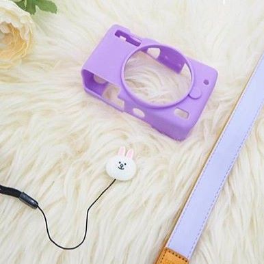 CAMERA CASE SILICONE CANON M10 PURPLE เคสกันกระเเทกกล้อง สีม่วง (1213)