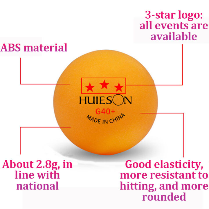 huieson-50100ชิ้นที่มีคุณภาพสูงลูกปิงปองมาตรฐานสากลลูกปิงปองสำหรับการแข่งขันและการฝึกอบรม