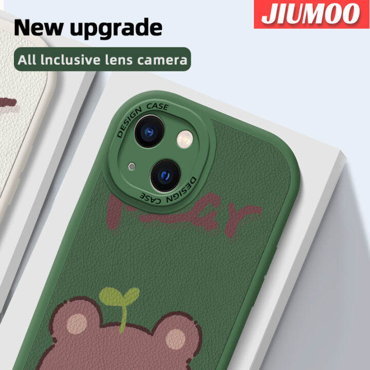 เคส-jiumoo-สำหรับ-oppo-a15-a15s-a35-4g-เคสลายการ์ตูนน่ารักหนังหมีดีไซน์ใหม่เคสโทรศัพท์ซิลิโคนนิ่มบางเรียบง่ายบางเคสหลังเคสกันกระแทกกล้องฝาปิดเลนส์เต็ม