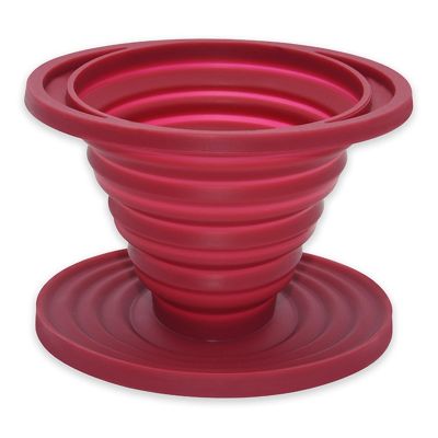 Collapsible Camp Pour over Coffee Dripper for Camp, Reusable Silicone Coffee Filter Holder for Home Kitchen